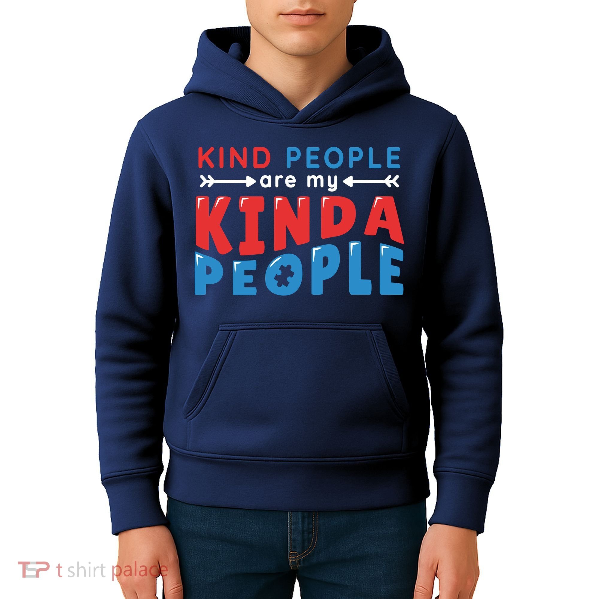 Kind People Are My Kinda People Autism Awareness Kids Hoodie