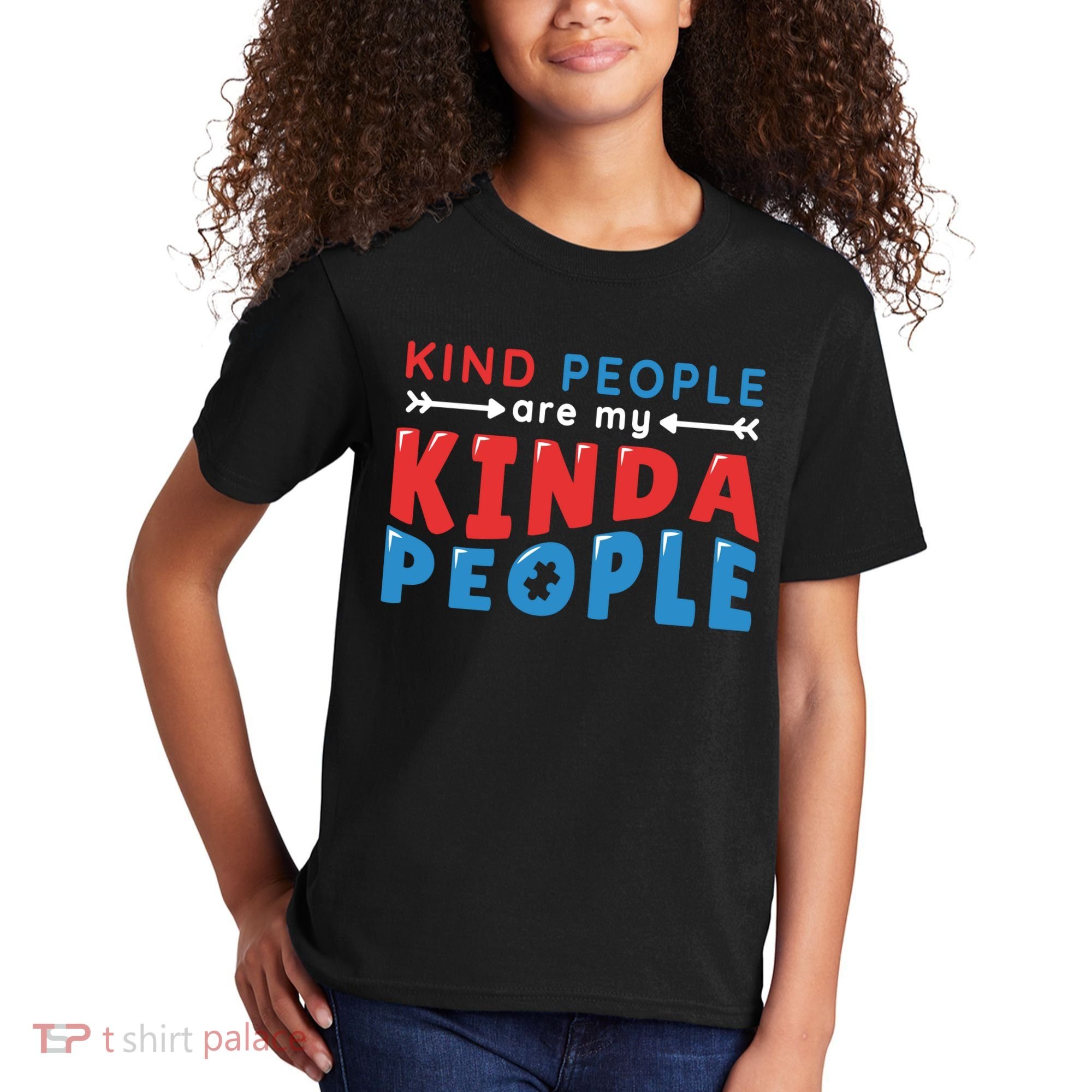 Kind People Are My Kinda People Autism Awareness Kids T-Shirt