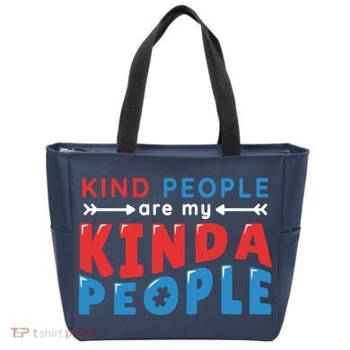 Kind People Are My Kinda People Autism Awareness Tote Bag