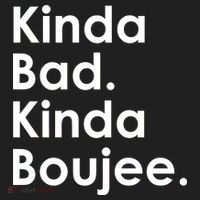 Kinda Bad Kinda Boujee Trendy Saying Text Logo Beanie thumb 2