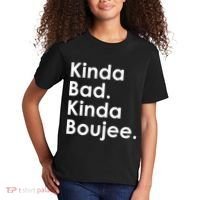 Kinda Bad Kinda Boujee Trendy Saying Text Logo Kids T-Shirt thumb 2