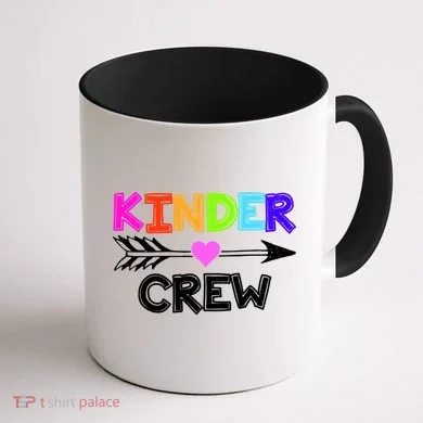 Kinder Crew Kindergarten Teacher Coffee Mug back