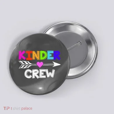Kinder Crew Kindergarten Teacher Button