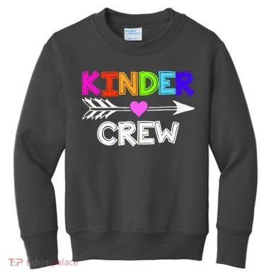 Kinder Crew Kindergarten Teacher Kids Sweatshirt