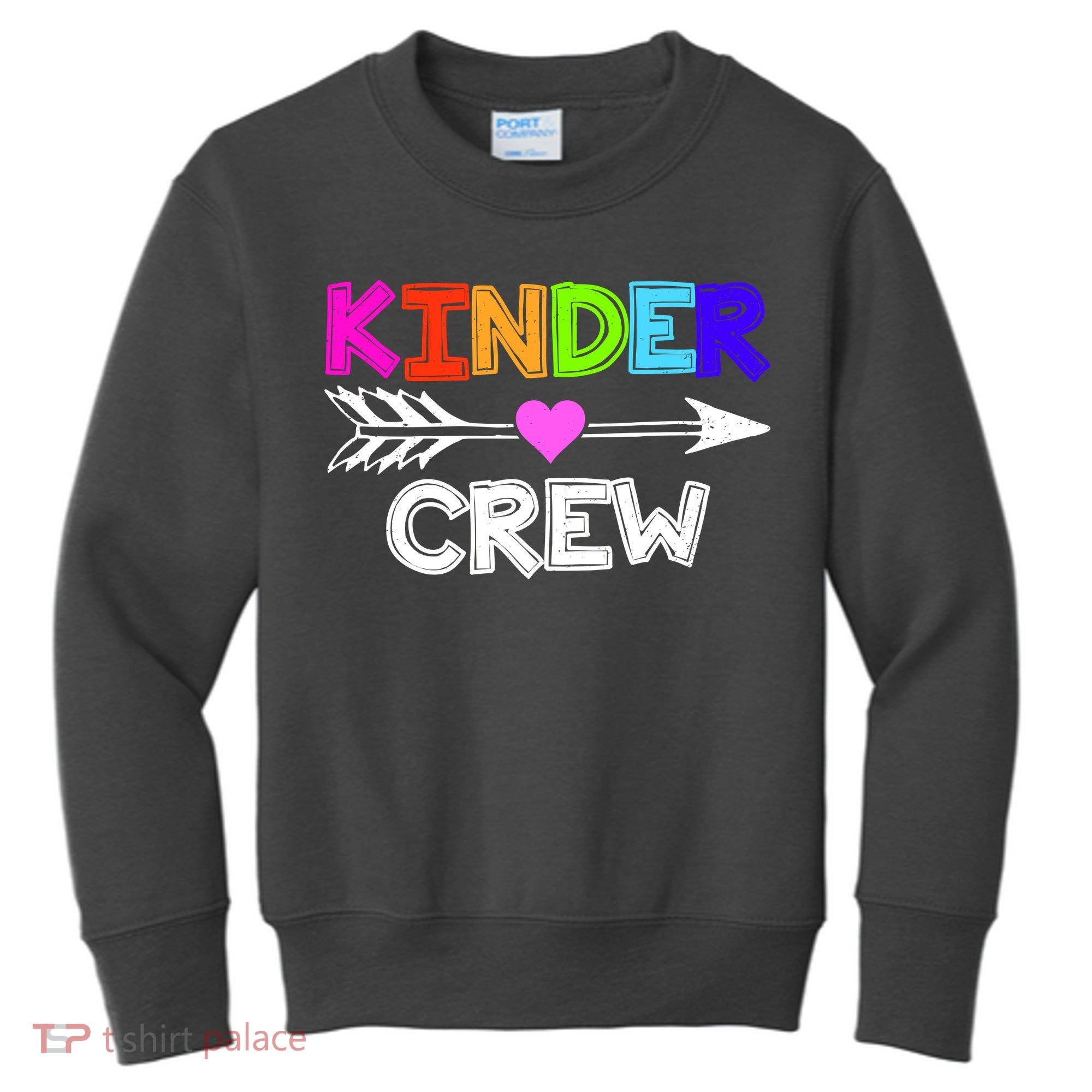 Kinder Crew Kindergarten Teacher Kids Sweatshirt