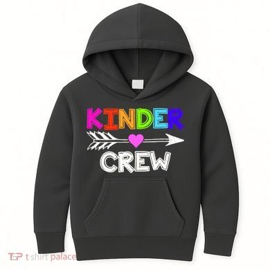 Kinder Crew Kindergarten Teacher Kids Hoodie