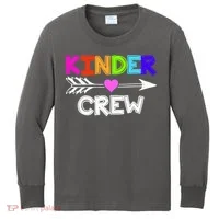 Kinder Crew Kindergarten Teacher Kids Long Sleeve Shirt thumb 0