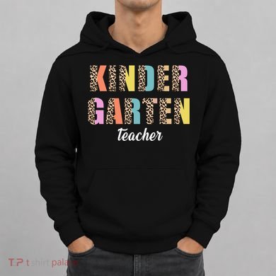 Kinder Garten Teacher Leopard Logo Hoodie