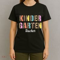 Kinder Garten Teacher Leopard Logo T-Shirt thumb 4