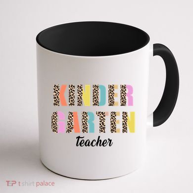 Kinder Garten Teacher Leopard Logo Coffee Mug back