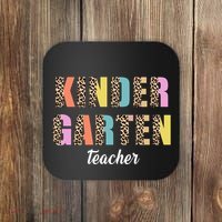 Kinder Garten Teacher Leopard Logo Coaster thumb 0