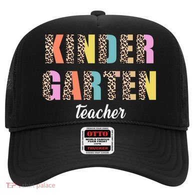 Kinder Garten Teacher Leopard Logo Hat