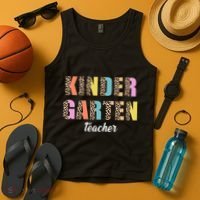 Kinder Garten Teacher Leopard Logo Tank Top thumb 4