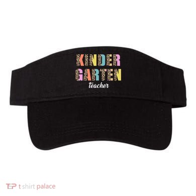 Kinder Garten Teacher Leopard Logo Visor