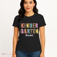Kinder Garten Teacher Leopard Logo Women's T-Shirt thumb 4