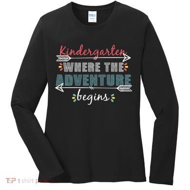 Kindergarten Back To School Adventure  Women's Long Sleeve Shirt