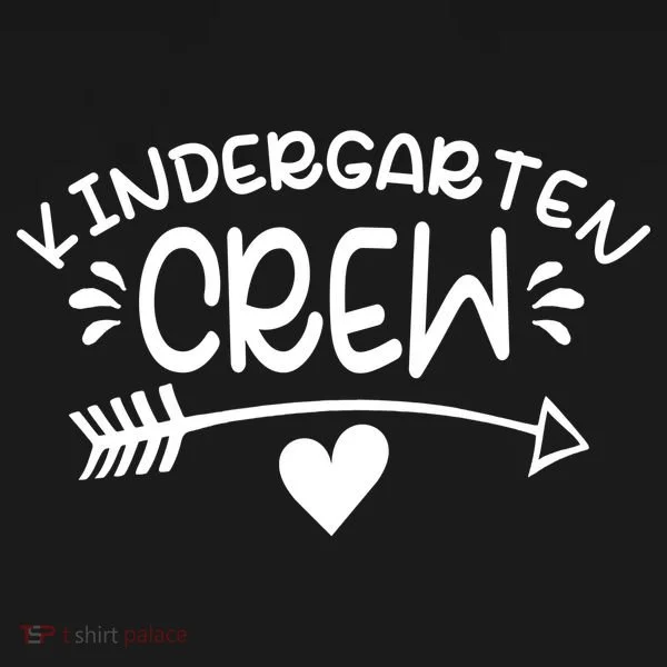 Kindergarten Crew Arrow Hear Simple Logo Bucket Hat
