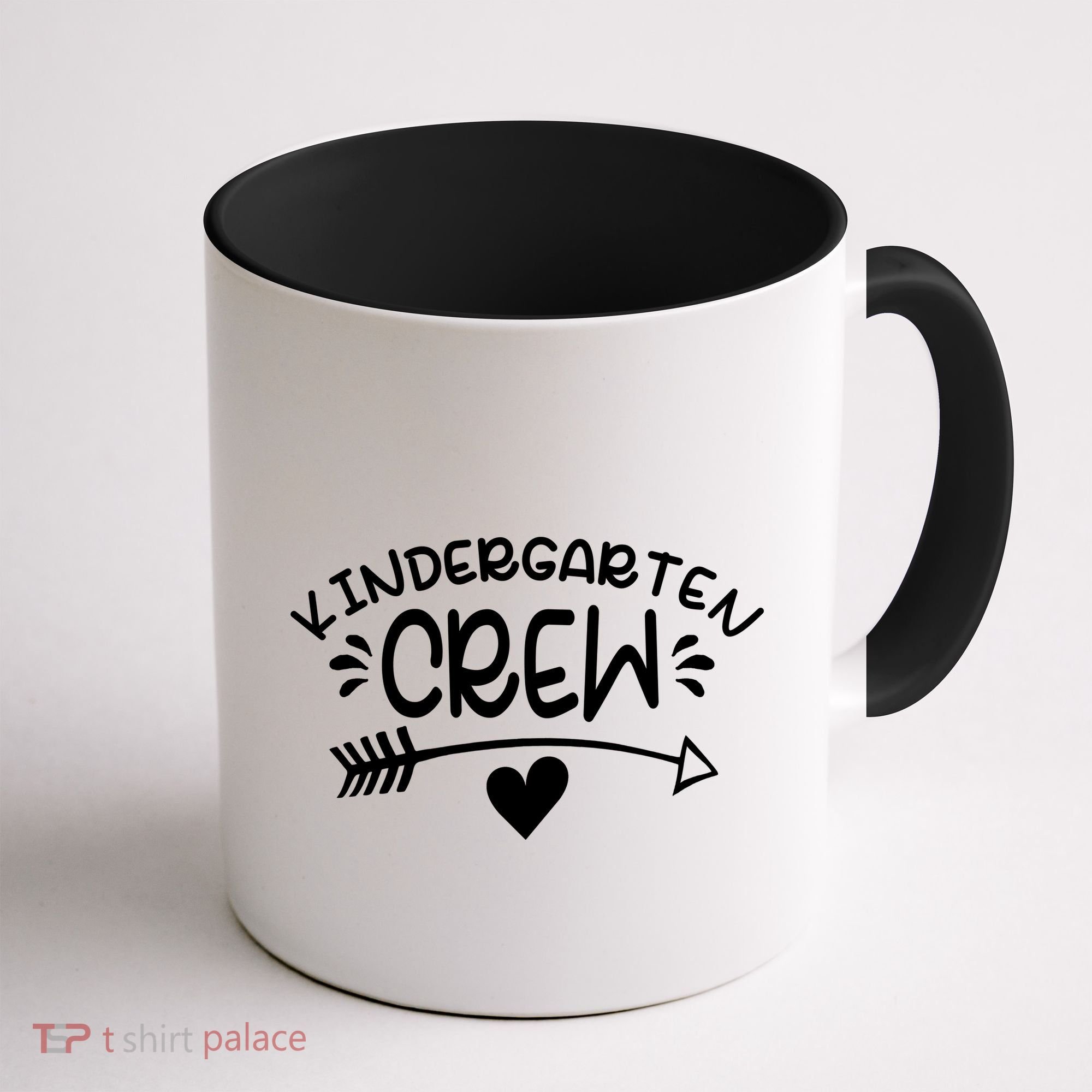 Kindergarten Crew Arrow Hear Simple Logo Coffee Mug