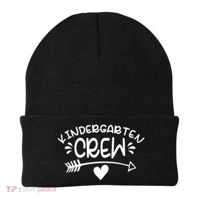 Kindergarten Crew Arrow Hear Simple Logo Beanie
