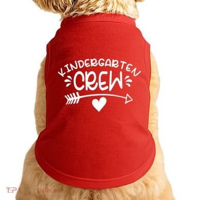 Kindergarten Crew Arrow Hear Simple Logo Doggie Tank