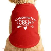 Kindergarten Crew Arrow Hear Simple Logo Doggie Tank thumb 0