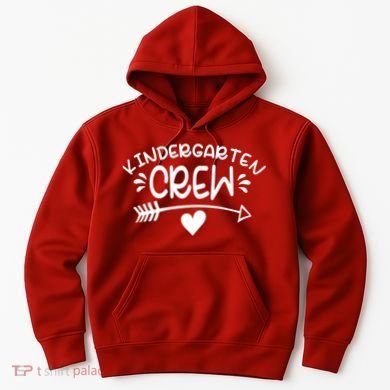 Kindergarten Crew Arrow Hear Simple Logo Hoodie