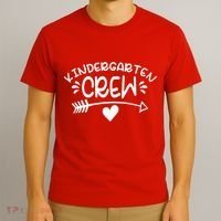 Kindergarten Crew Arrow Hear Simple Logo T-Shirt thumb 3