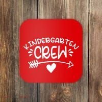 Kindergarten Crew Arrow Hear Simple Logo Coaster thumb 0