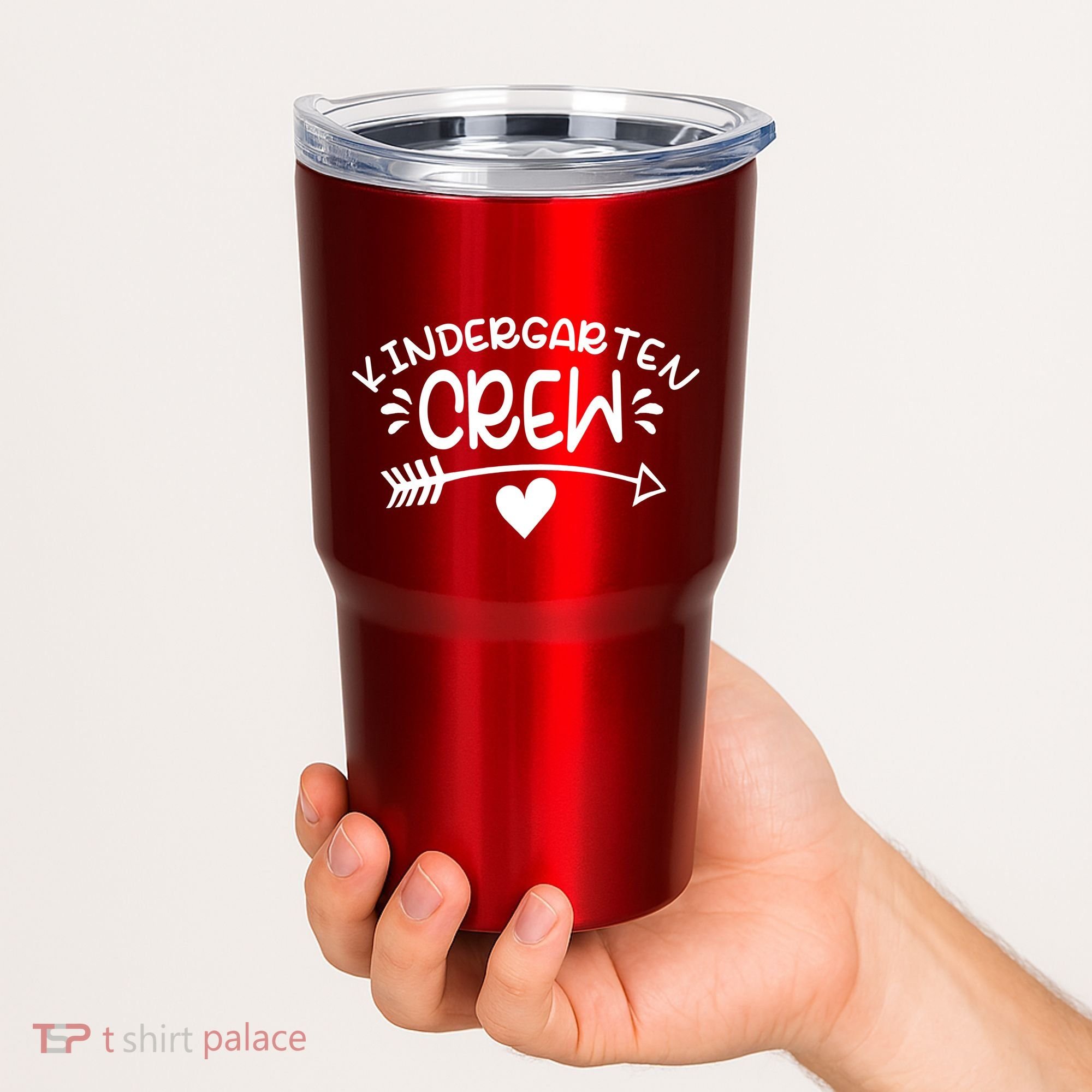 Kindergarten Crew Arrow Hear Simple Logo Tumbler
