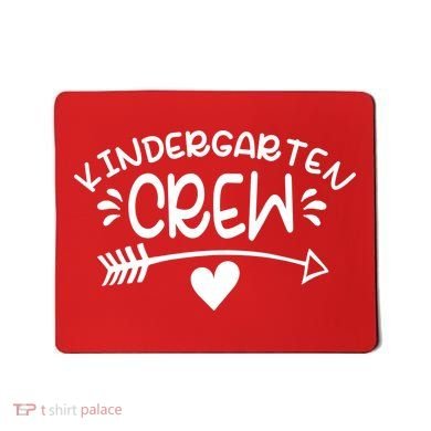 Kindergarten Crew Arrow Hear Simple Logo Mousepad