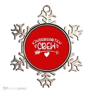 Kindergarten Crew Arrow Hear Simple Logo Ornament