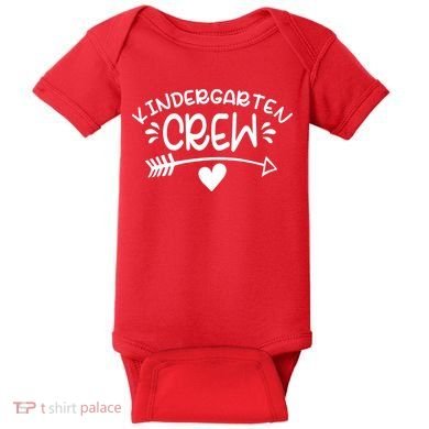 Kindergarten Crew Arrow Hear Simple Logo Baby Bodysuit