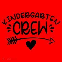 Kindergarten Crew Arrow Hear Simple Logo Santa Hat thumb 1