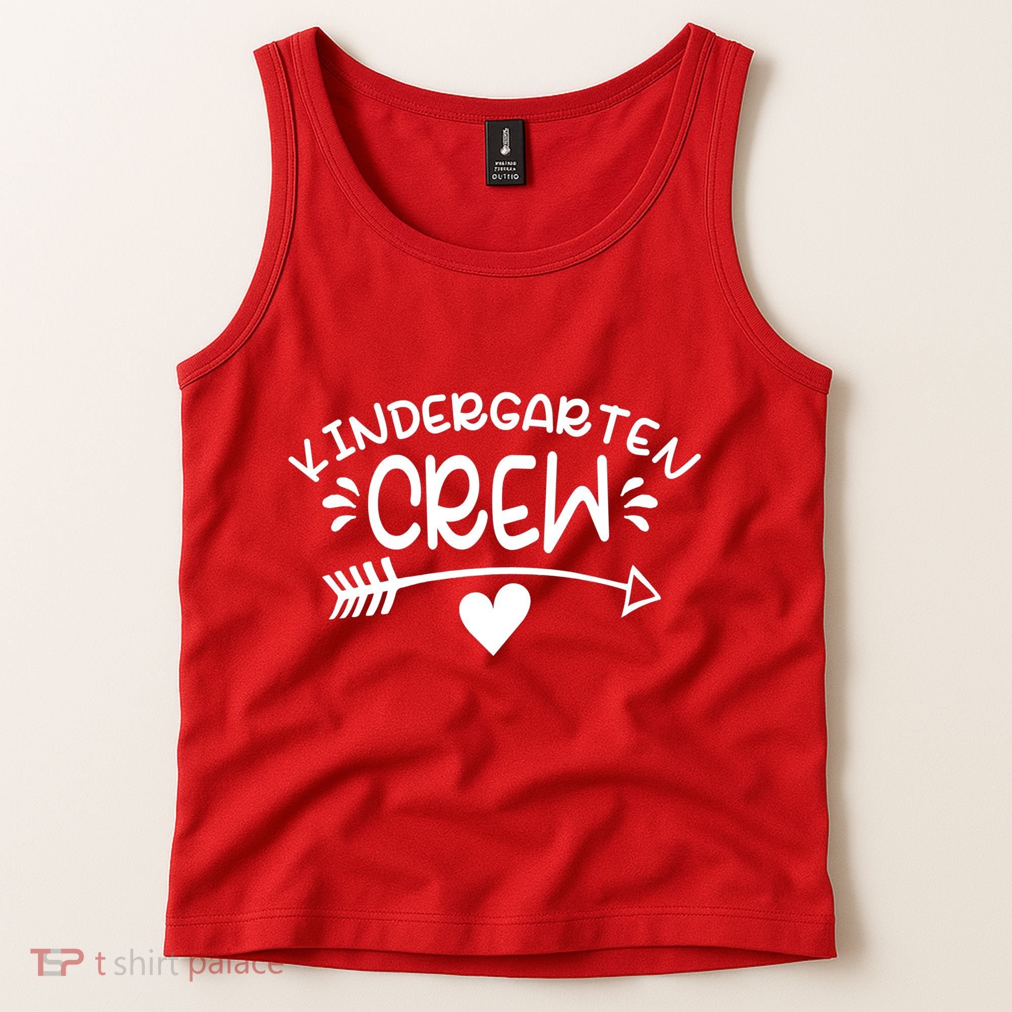 Kindergarten Crew Arrow Hear Simple Logo Tank Top