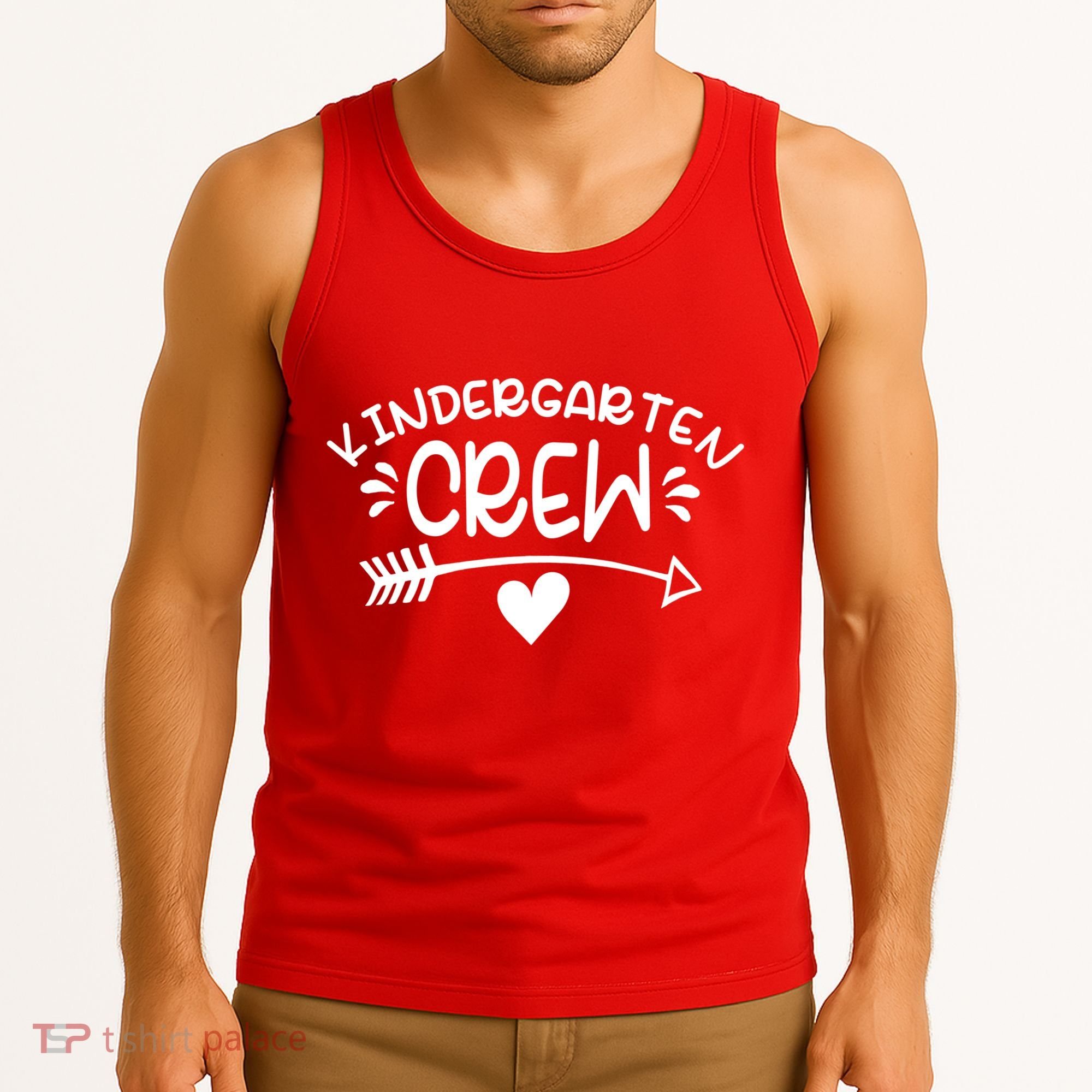 Kindergarten Crew Arrow Hear Simple Logo Tank Top