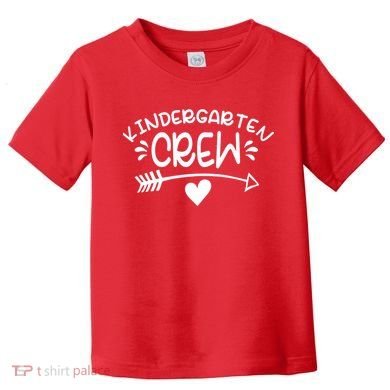 Kindergarten Crew Arrow Hear Simple Logo Toddler T-Shirt