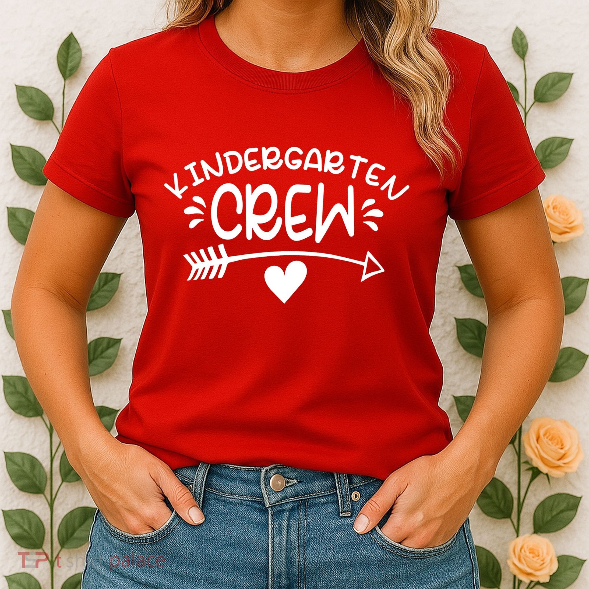 Kindergarten Crew Arrow Hear Simple Logo Women's T-Shirt