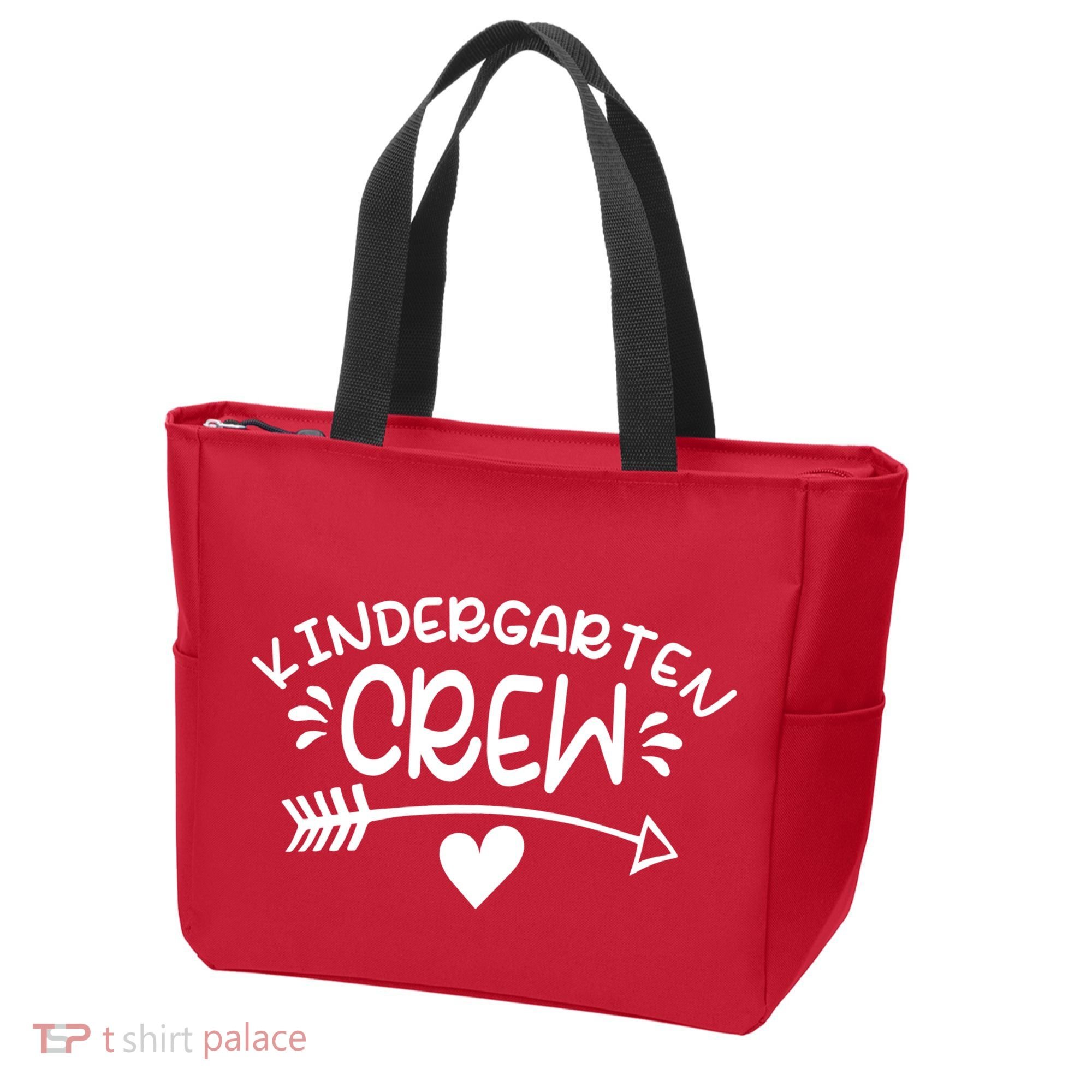 Kindergarten Crew Arrow Hear Simple Logo Tote Bag