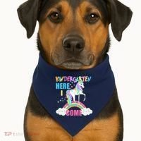 Kindergarten Here I Come Magical Unicorn USA-Made Doggie Bandana thumb 1