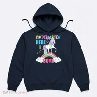 Kindergarten Here I Come Magical Unicorn Hoodie thumb 0