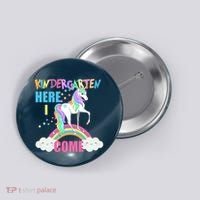 Kindergarten Here I Come Magical Unicorn Button thumb 0