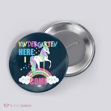Kindergarten Here I Come Magical Unicorn Button