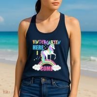 Kindergarten Here I Come Magical Unicorn Women's Tank Top thumb 2