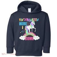 Kindergarten Here I Come Magical Unicorn Toddler Hoodie thumb 0