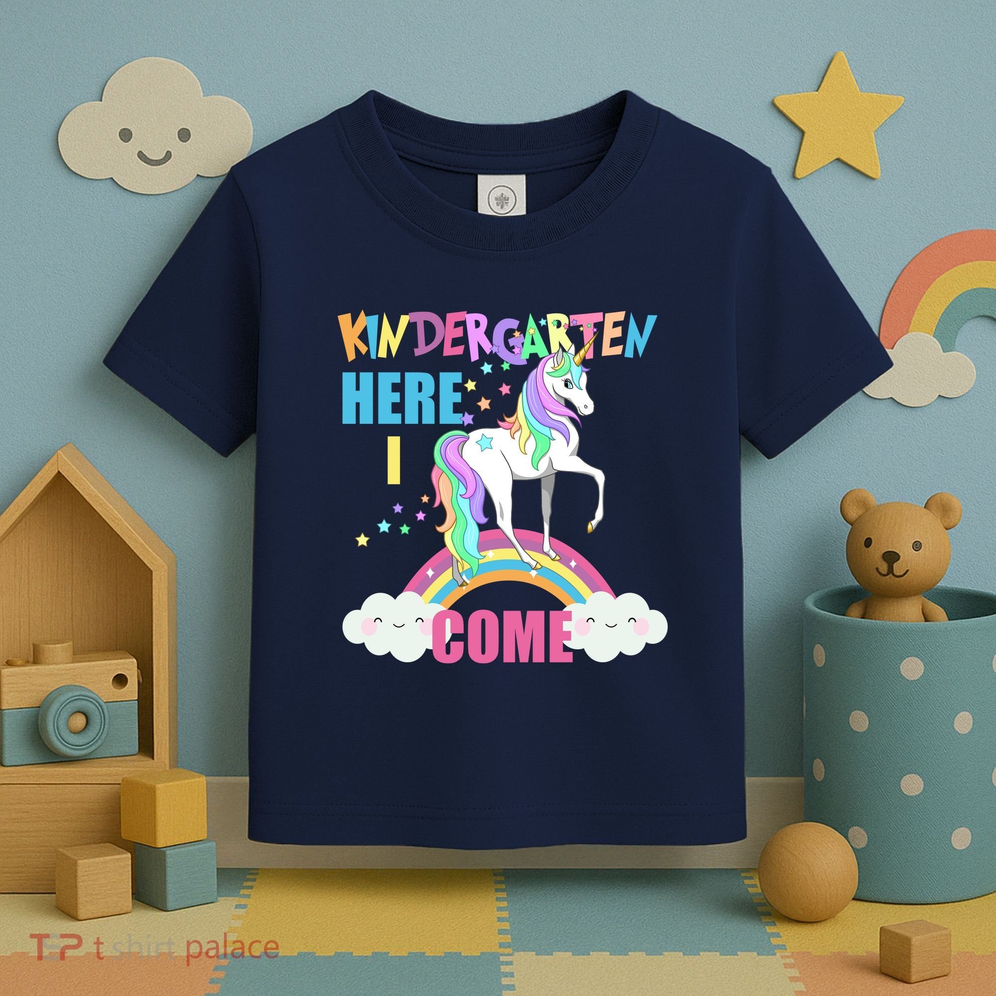 Kindergarten Here I Come Magical Unicorn Toddler T-Shirt