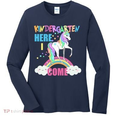 Kindergarten Here I Come Magical Unicorn Women's Long Sleeve Shirt