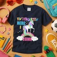 Kindergarten Here I Come Magical Unicorn Kids T-Shirt thumb 3