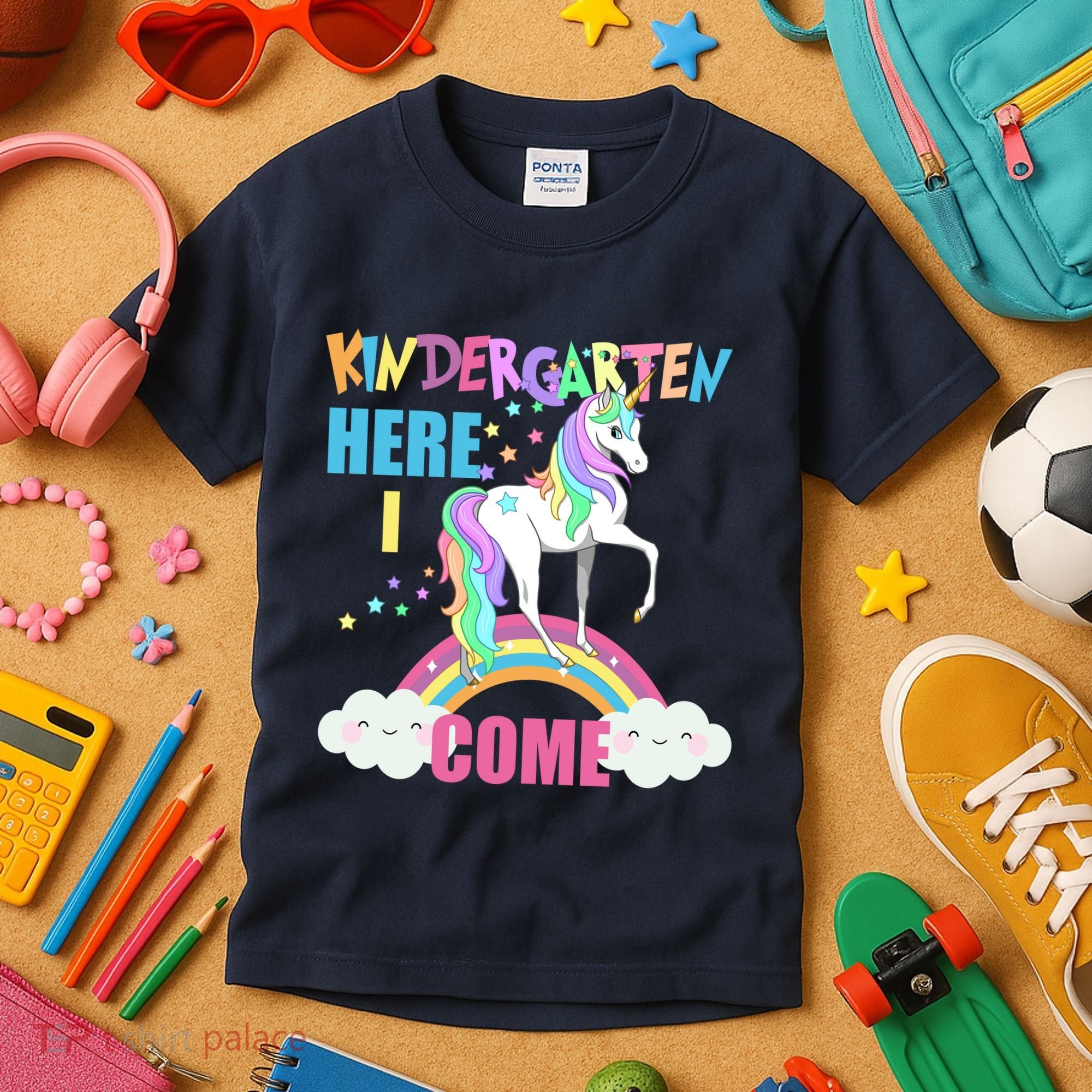 Kindergarten Here I Come Magical Unicorn Kids T-Shirt