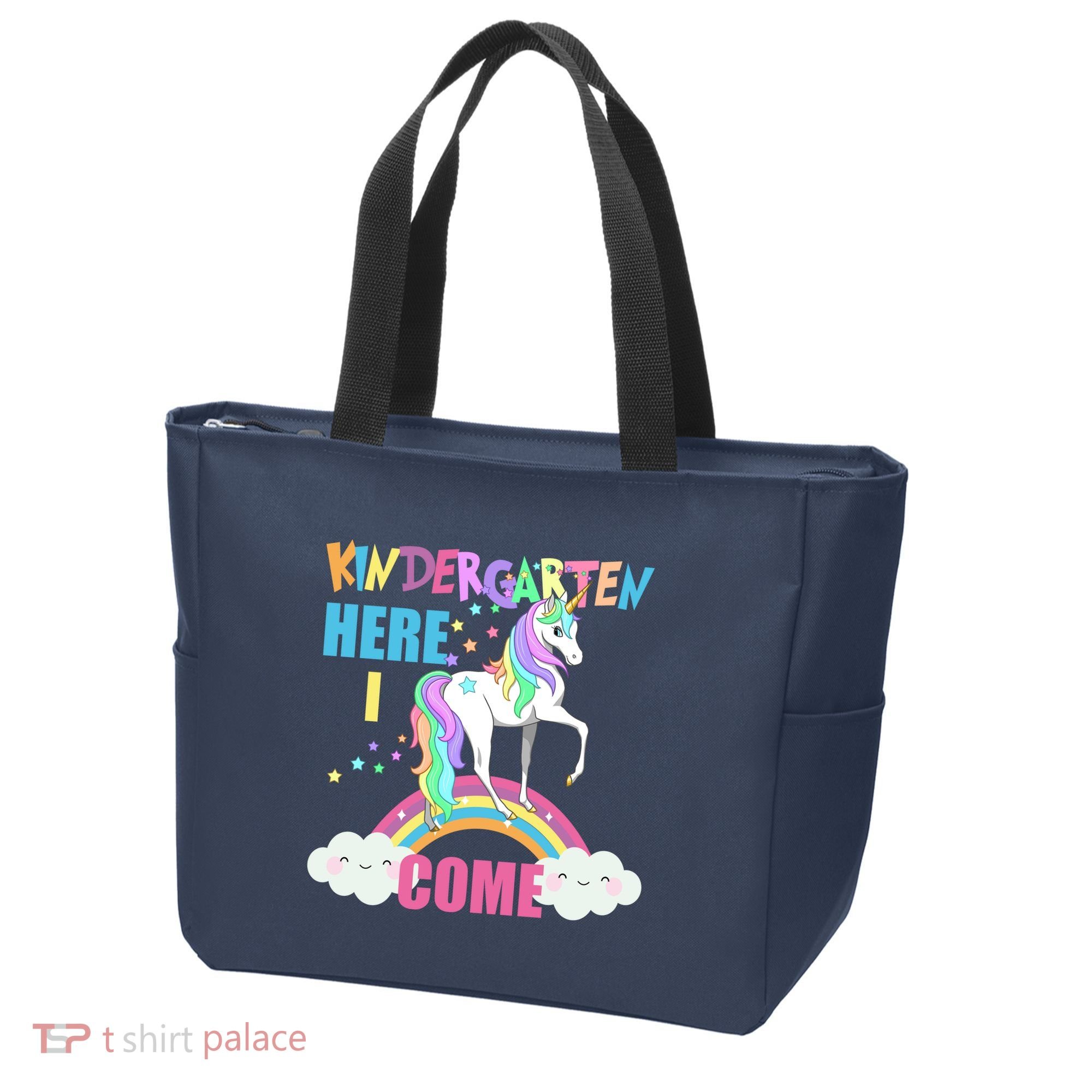 Kindergarten Here I Come Magical Unicorn Tote Bag