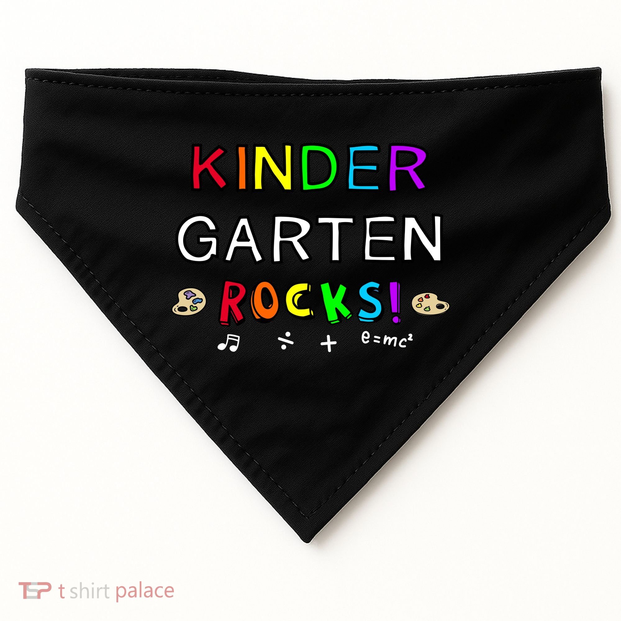 Kindergarten Rocks USA-Made Doggie Bandana